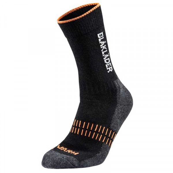 BLAKLADER Chaussettes WARM Noir/Orange Fluo - 2192