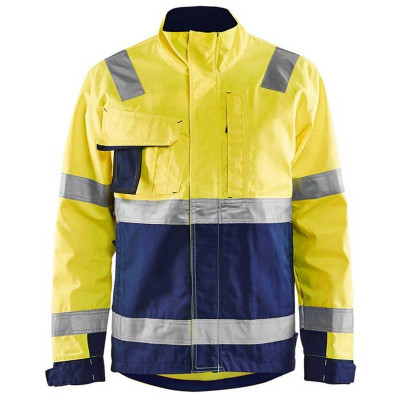 Veste hardshell imperméable haute-visibilité femme - 3389 Jaune fluo/Marine  - Blaklader