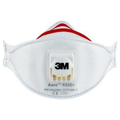 3M Masque anti poussière pliable FFP3 avec soupape - Blanc - Lot de 2