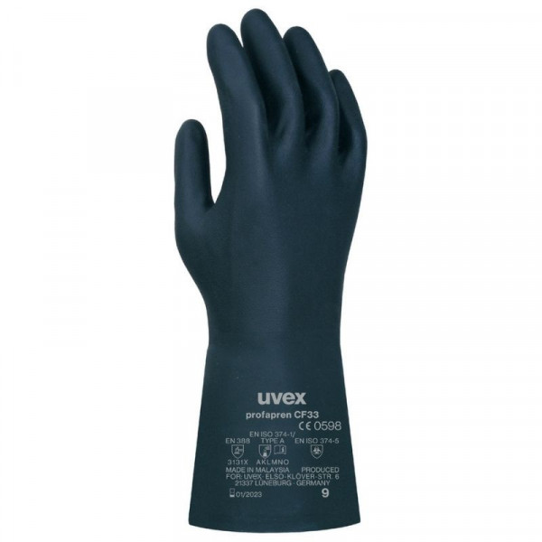 10 paires de gants produits chimiques Profapren CF33 UVEX 60119