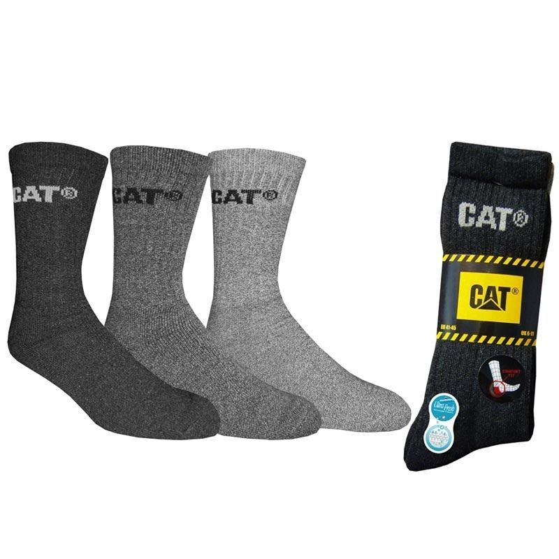 CHAUSSETTES DE TRAVAIL PACK DE 3 PAIRES GRIS/NOIR