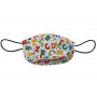 CREYCONFE Masque barrière lavable microfibre 6-9ans - motif ABC