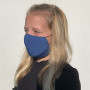 CREYCONFE Masque barrière lavable microfibre 10-12 ans - Bleu jean