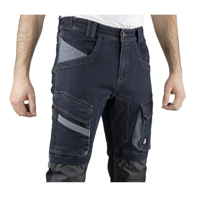 Pantalon de travail multipoches Denim Stretch SEATTLE, LMA 