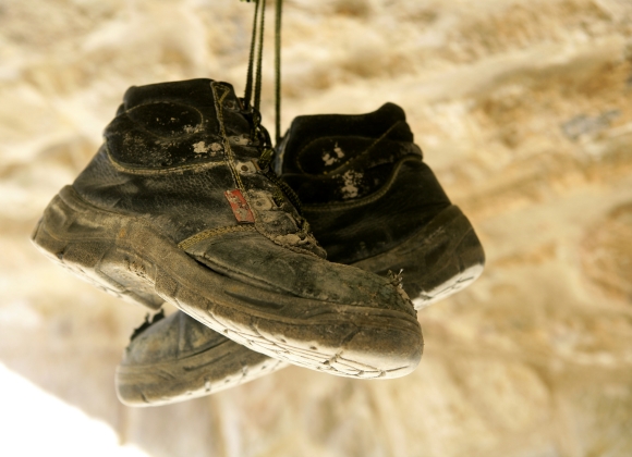 Semelles usées chaussures de sécurité