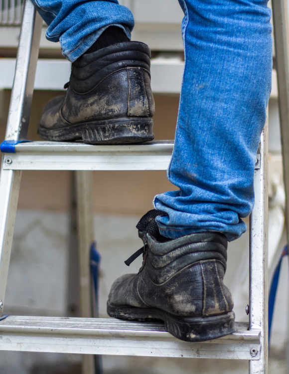 Chaussures de sécurité usées